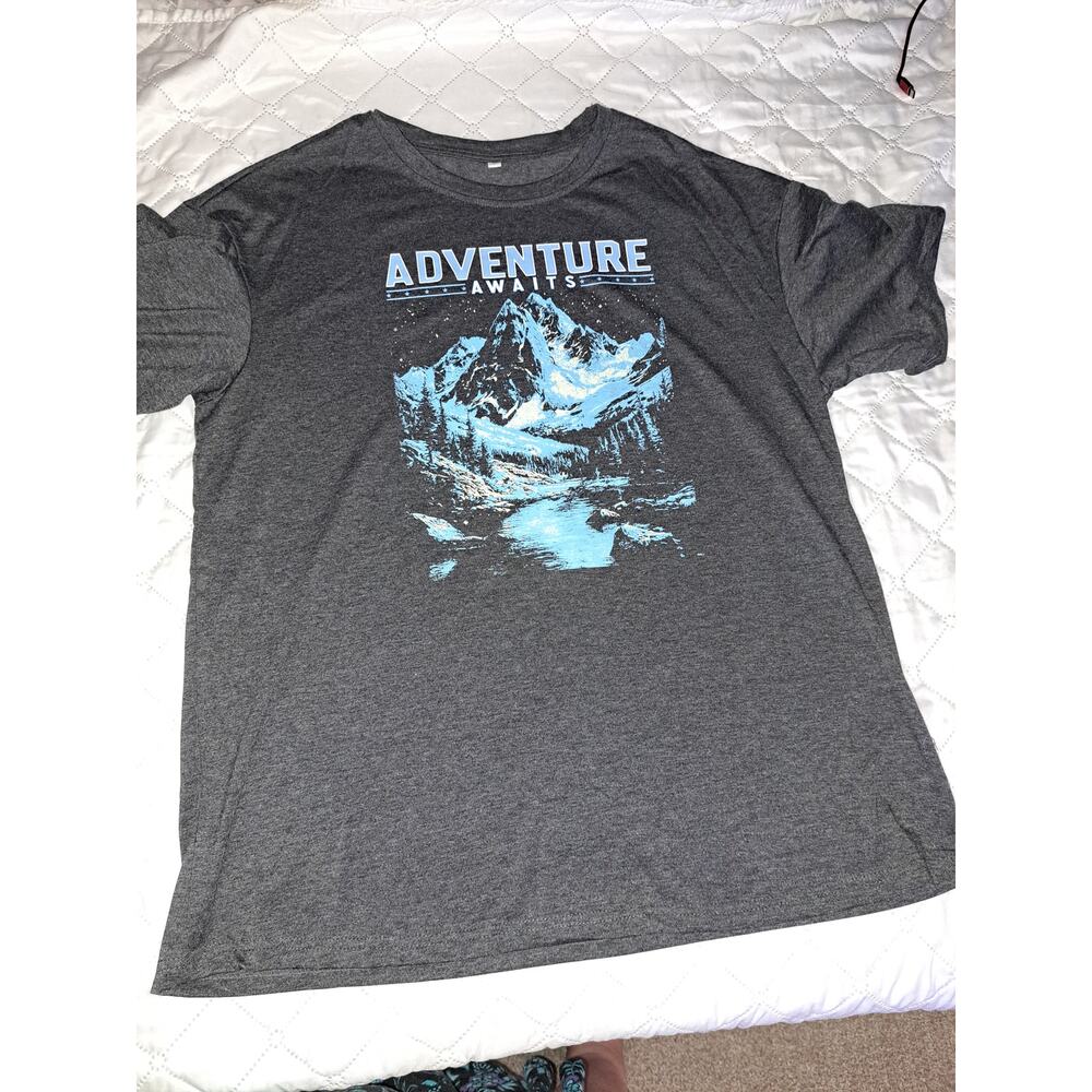 Unisex Gray Adventure Awaits Size Large